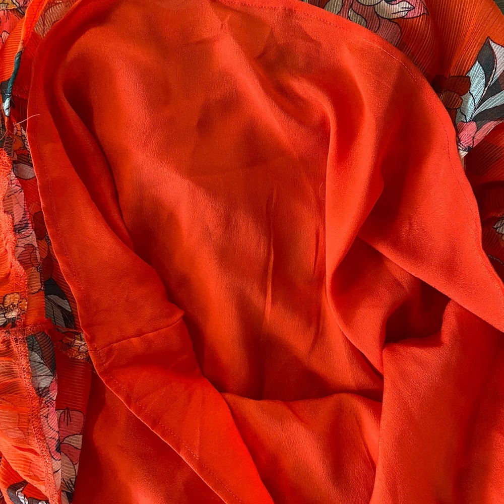 NWT A New Day Red/Orange Floral Dress - Picture 7 of 8